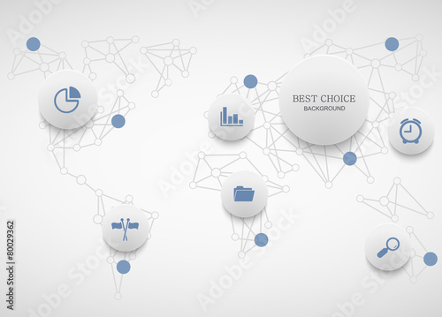 Vector modenr social network infographic