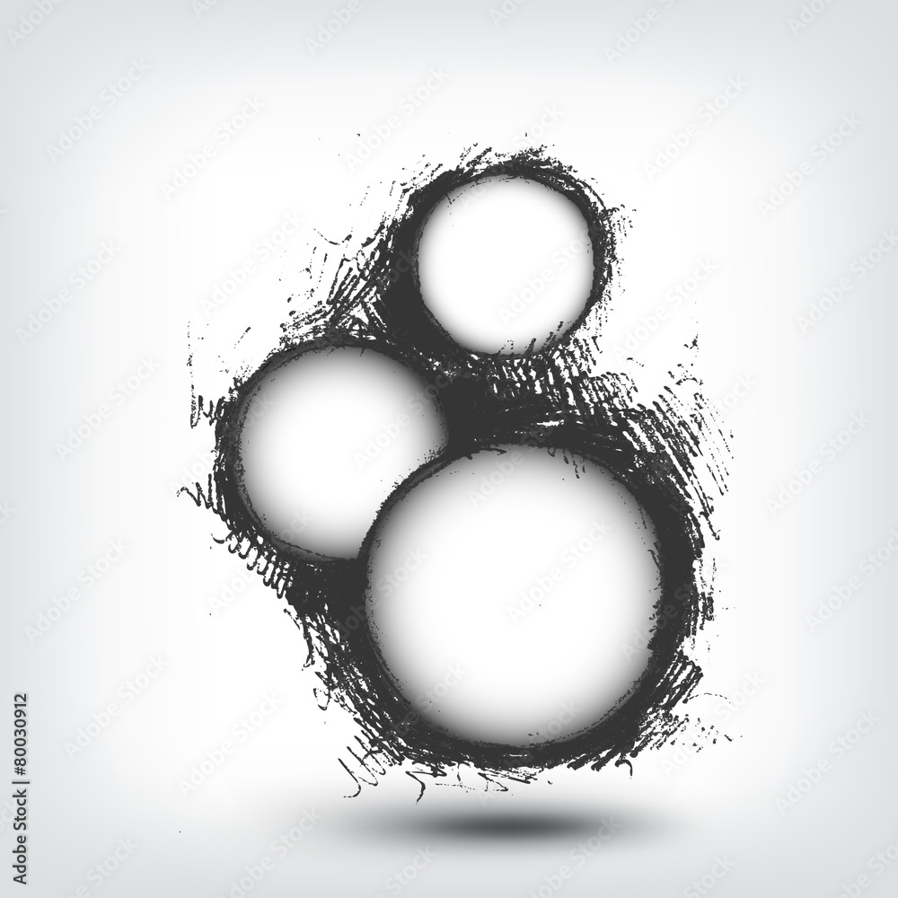Vector design element. Hand drawn banners on white background Vector design element. Hand drawn banners on white background