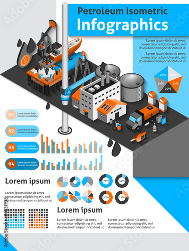 Petroleum Isometric Infographics
