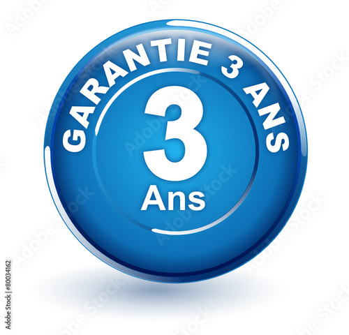 garantie 3 ans sur bouton bleu