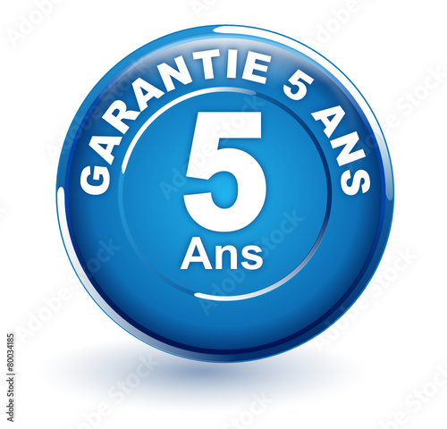 garantie 5 ans sur bouton bleu