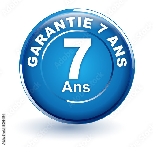 garantie 7 ans sur bouton bleu