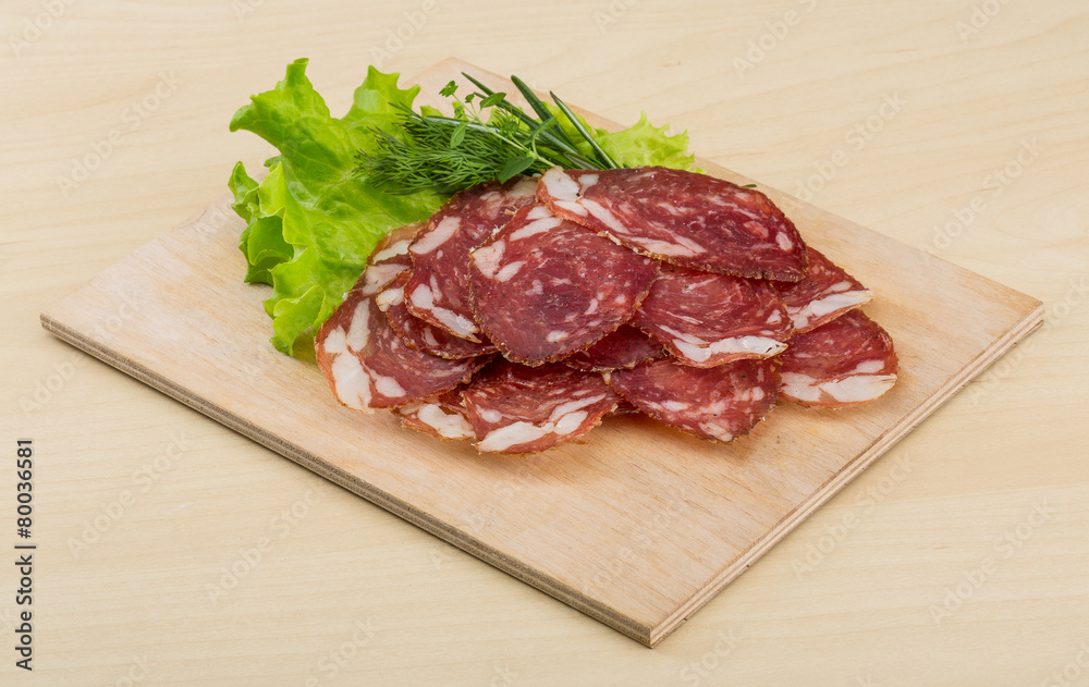 Sliced salami