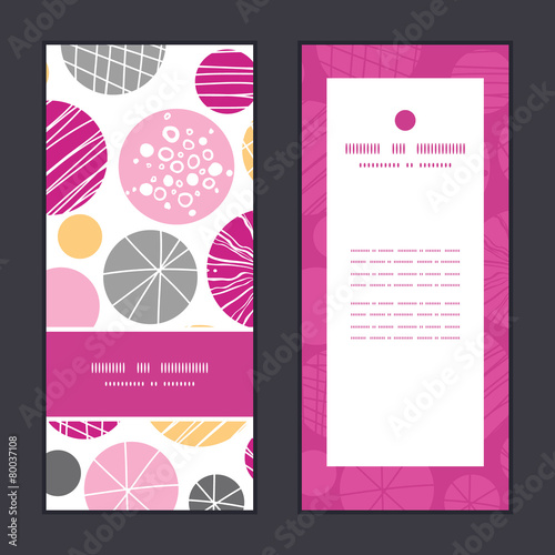 Vector abstract textured bubbles vertical frame pattern