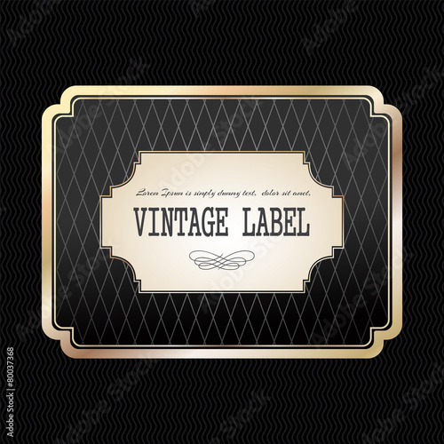 Vintage golden label