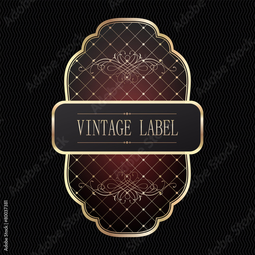 Vintage golden label