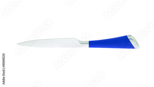 Blue Steel Kitchen Knife. Isolated