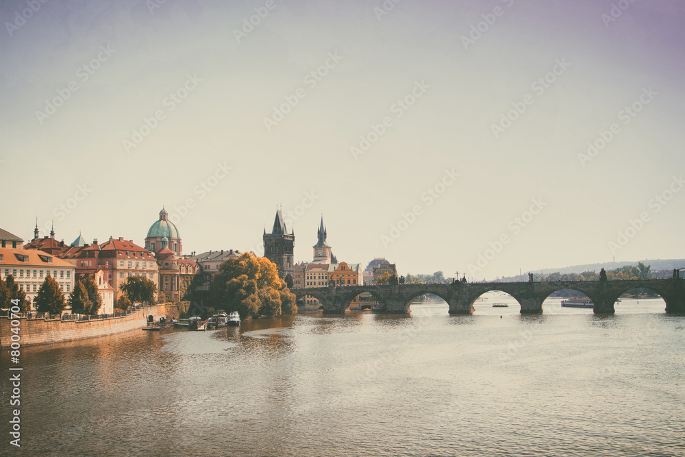 Fototapeta premium Charles Bridge sunny day