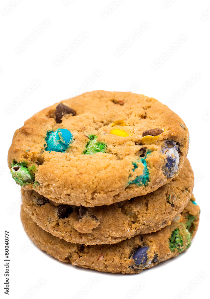 Fototapeta premium cookies with colored chocolate drops