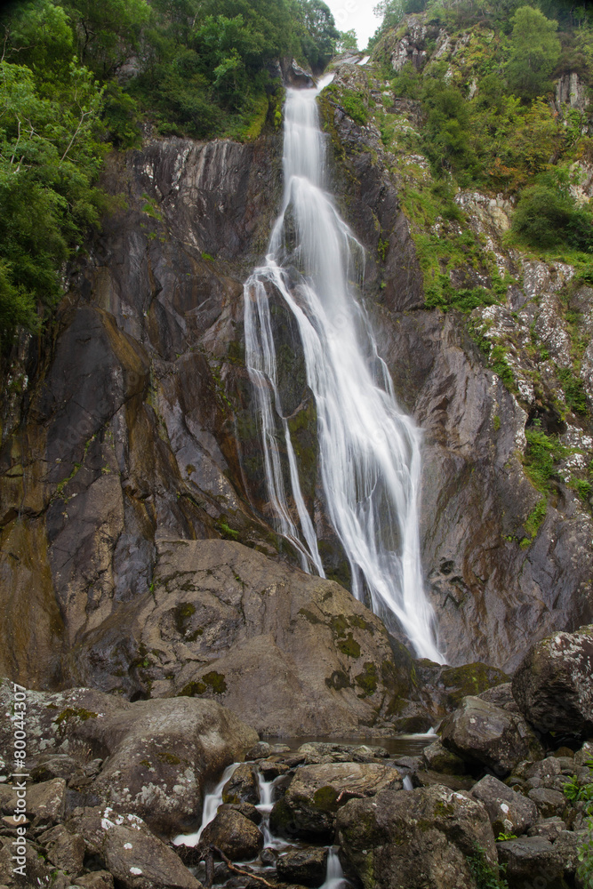 Obraz premium Aber Falls, Rhaeadr Fawr, Conwy, North Wales.