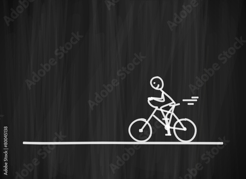 tafel mk kreide fahrrad fahren I