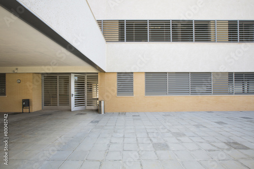 Modern public school, exterior