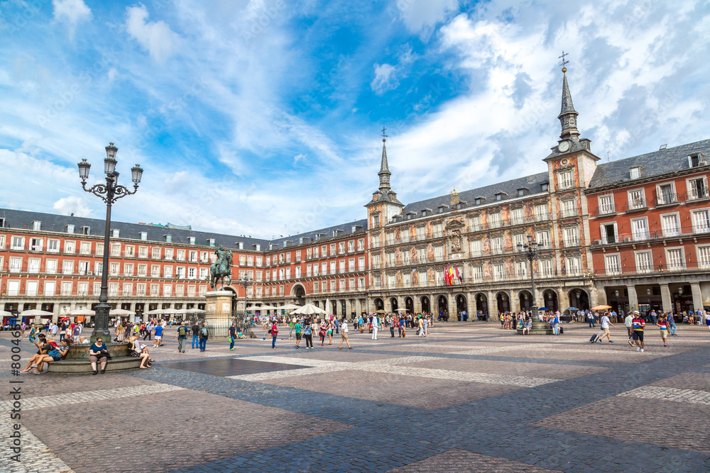 Naklejka premium Pomnik Filipa III na placu Mayor w Madrycie