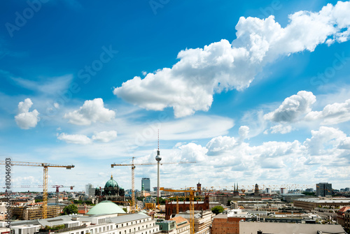 Bird view over Central Berlin