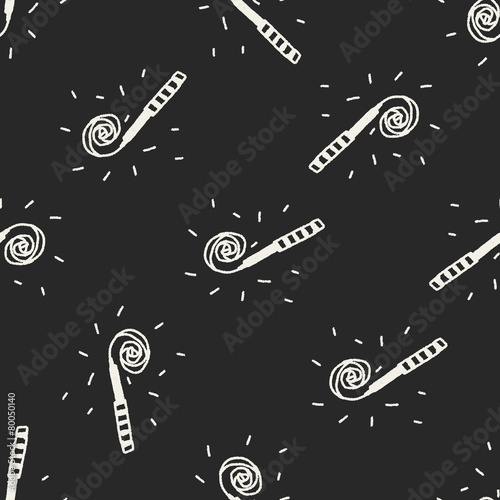 doodle Celebrate horn seamless pattern background