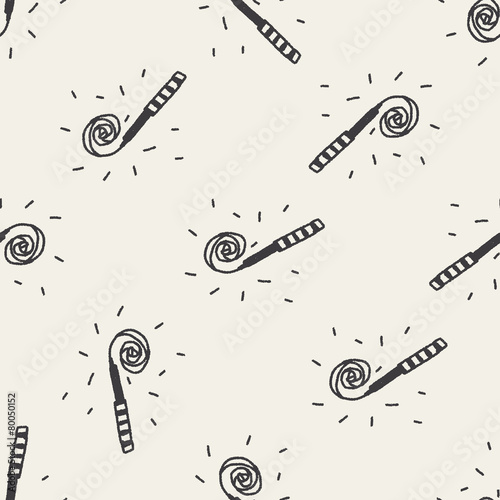 doodle Celebrate horn seamless pattern background