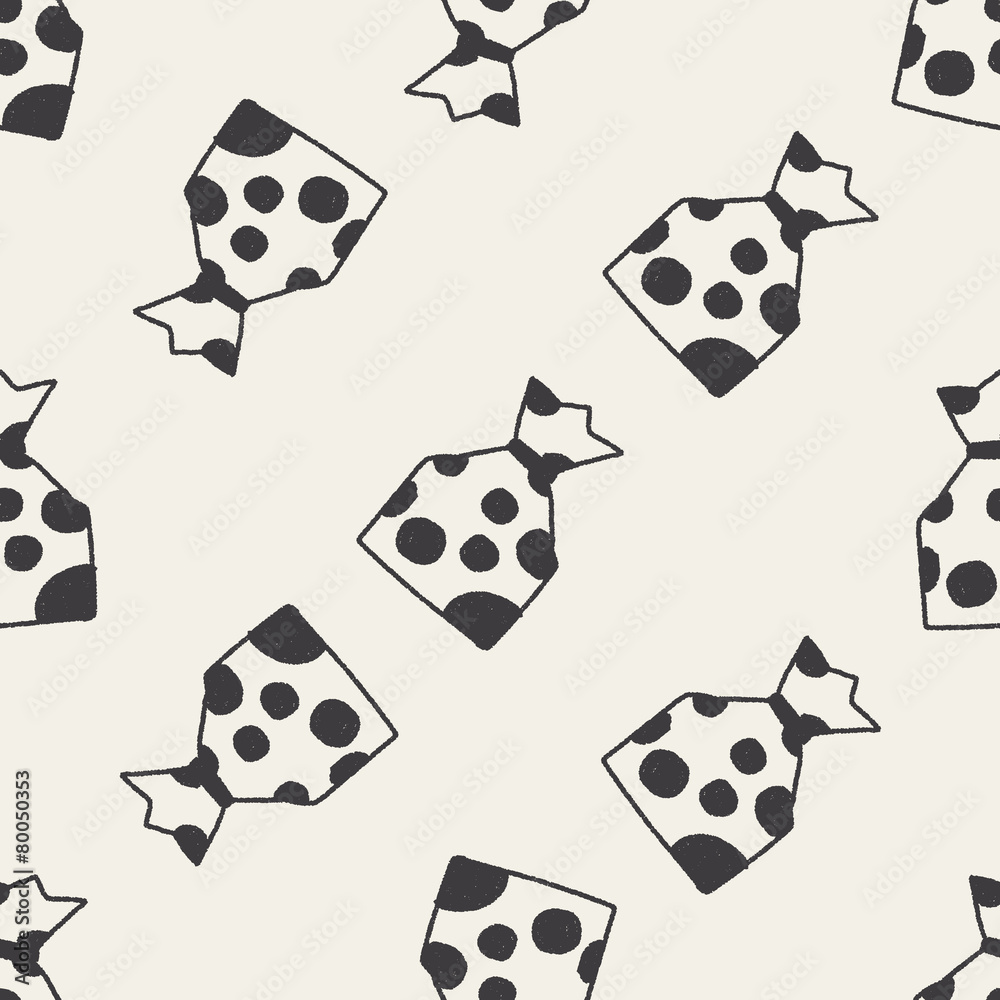 Obraz premium doodle gift seamless pattern background