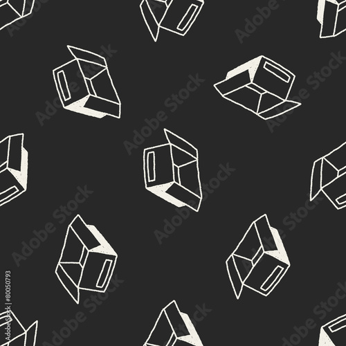 Doodle Box seamless pattern background