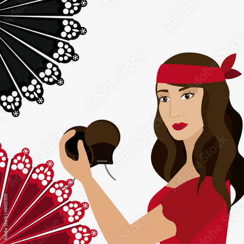 Gipsy design, vector illustration.