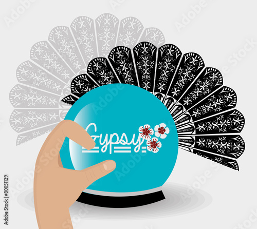 Gipsy design, vector illustration.