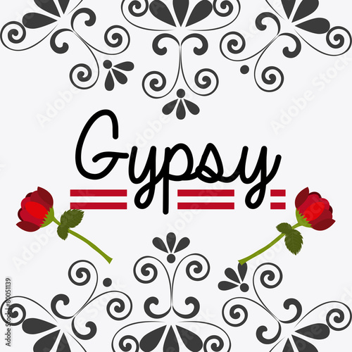 Gipsy design, vector illustration.