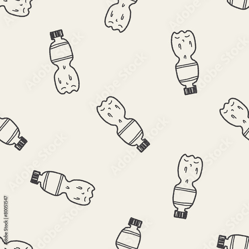 Doodle cola seamless pattern background