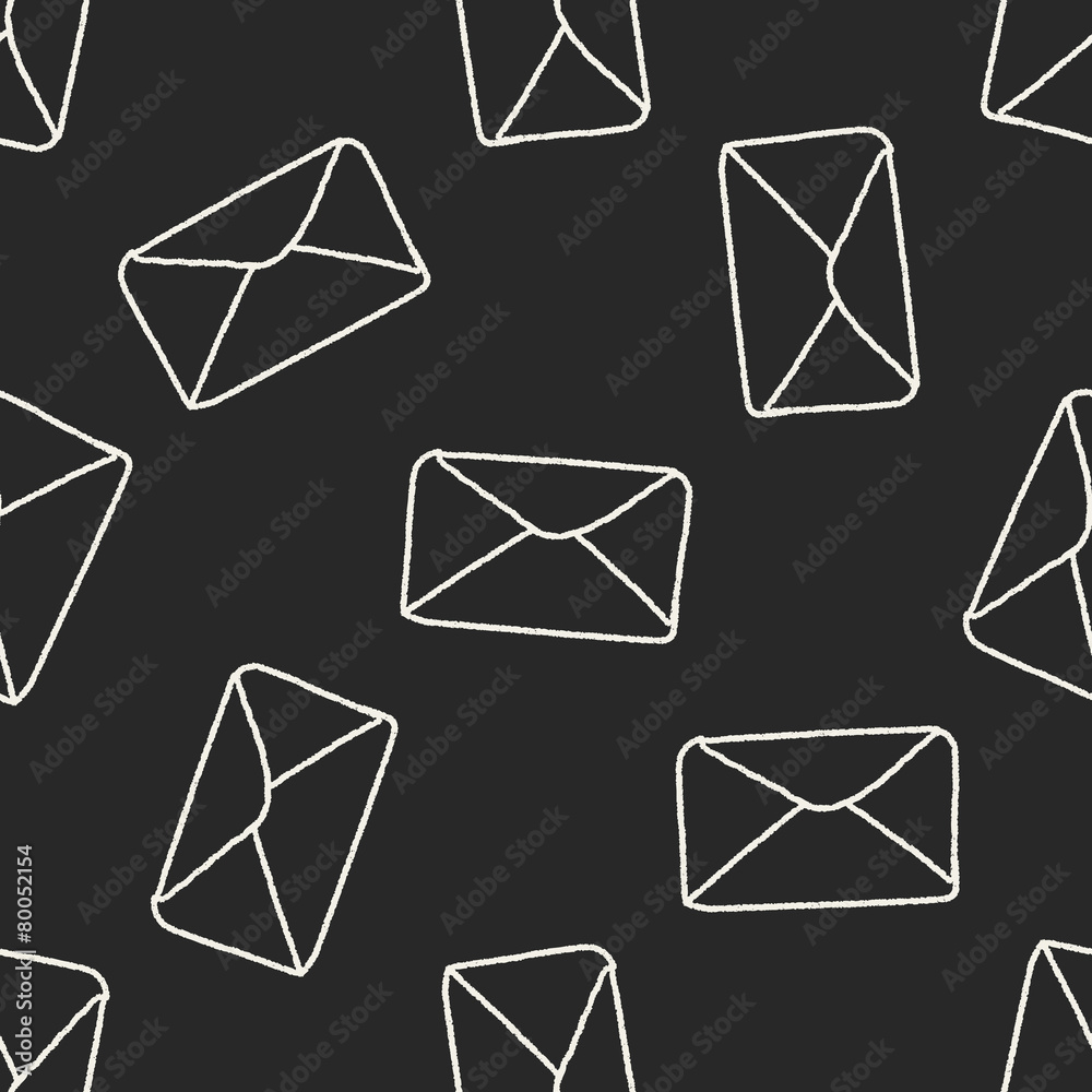 Doodle Mail seamless pattern background Doodle Mail seamless pattern background