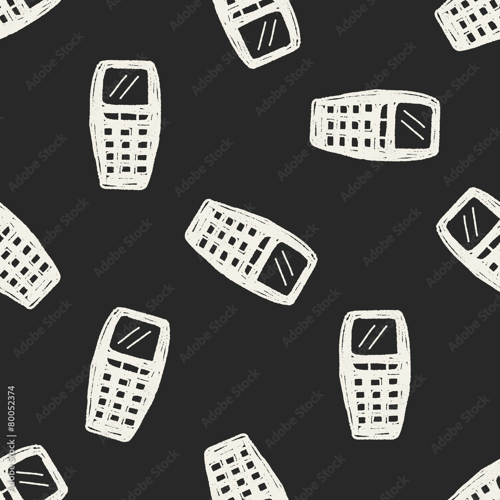 Doodle Cell phone seamless pattern background Doodle Cell phone seamless pattern background
