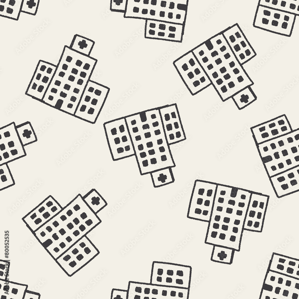 Doodle Hospital seamless pattern background Doodle Hospital seamless pattern background