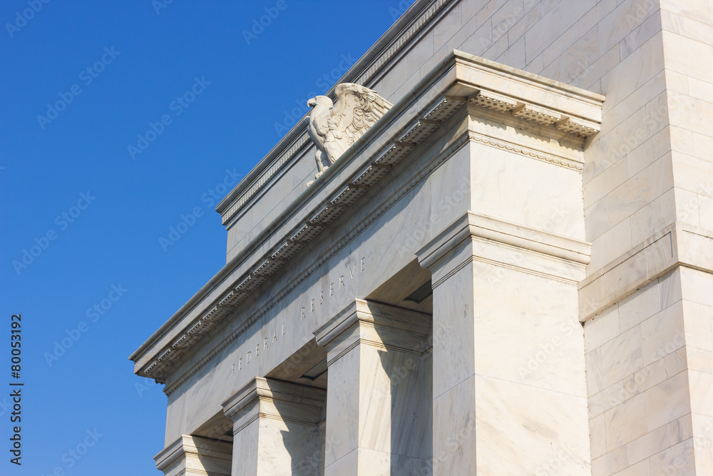 Naklejka premium Federal Reserve building in Washington DC, USA