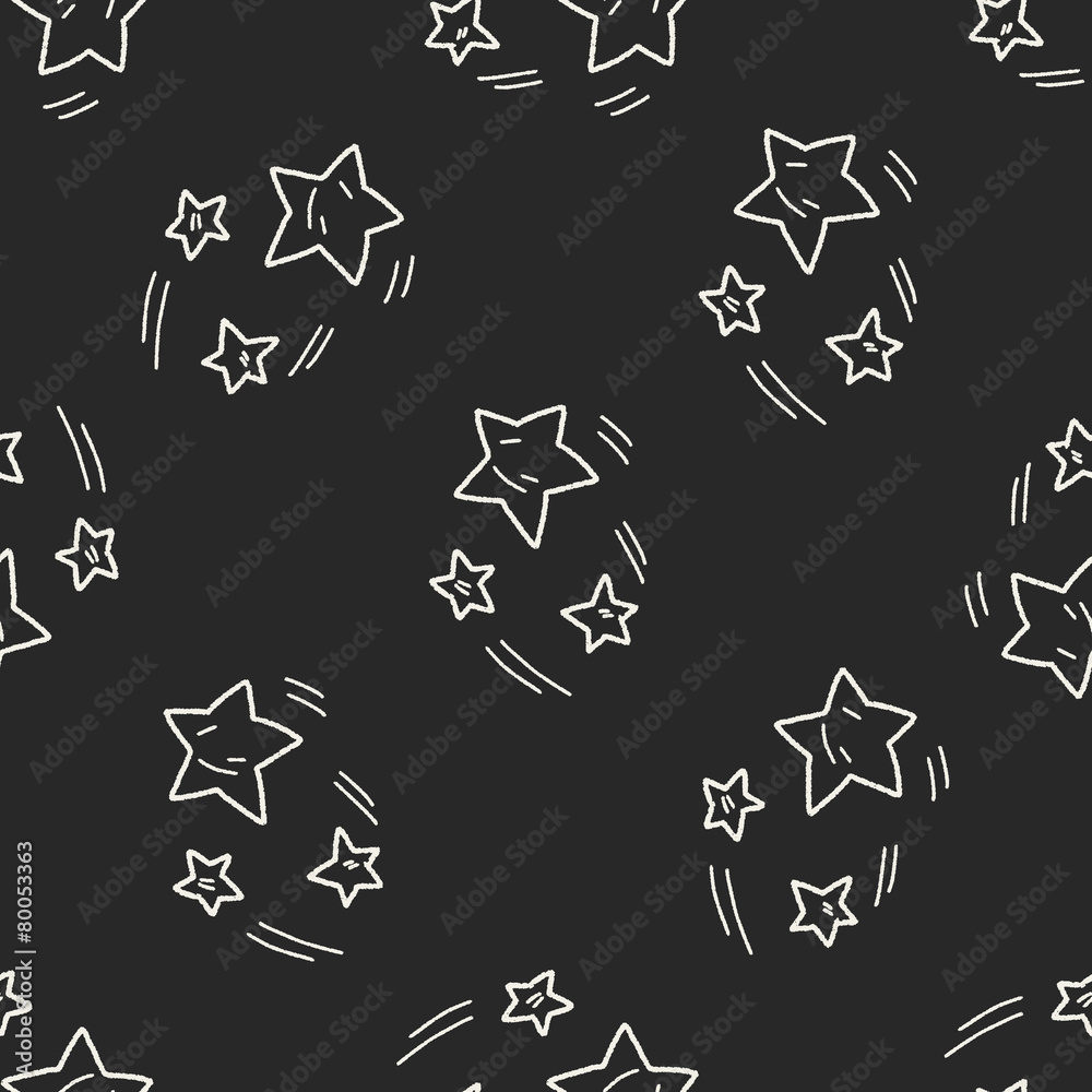 Doodle Meteor seamless pattern background