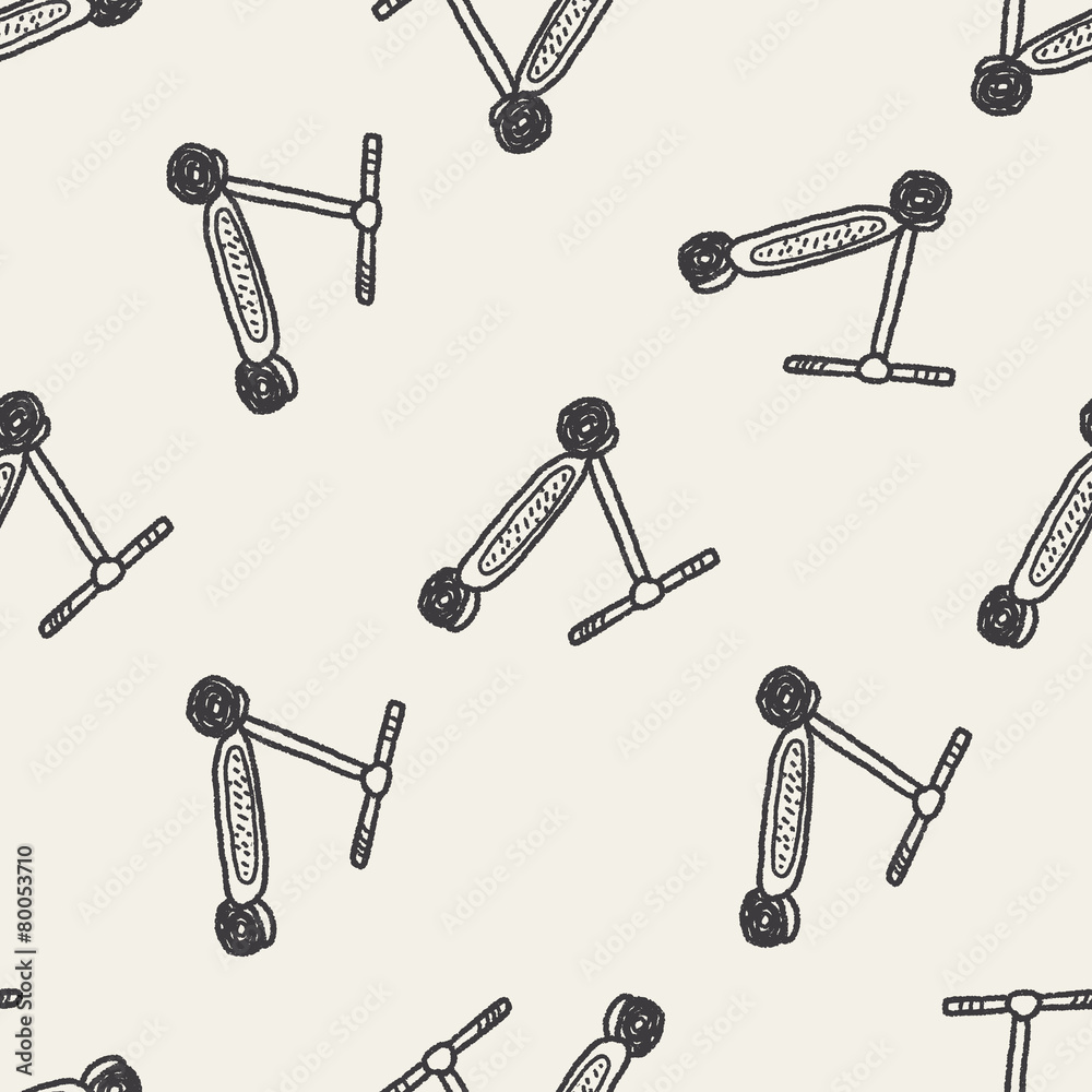 Doodle Scooter seamless pattern background Doodle Scooter seamless pattern background