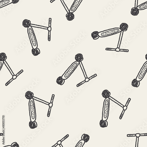Doodle Scooter seamless pattern background