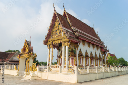 Temple with sky background at Wat Noi suwannaram