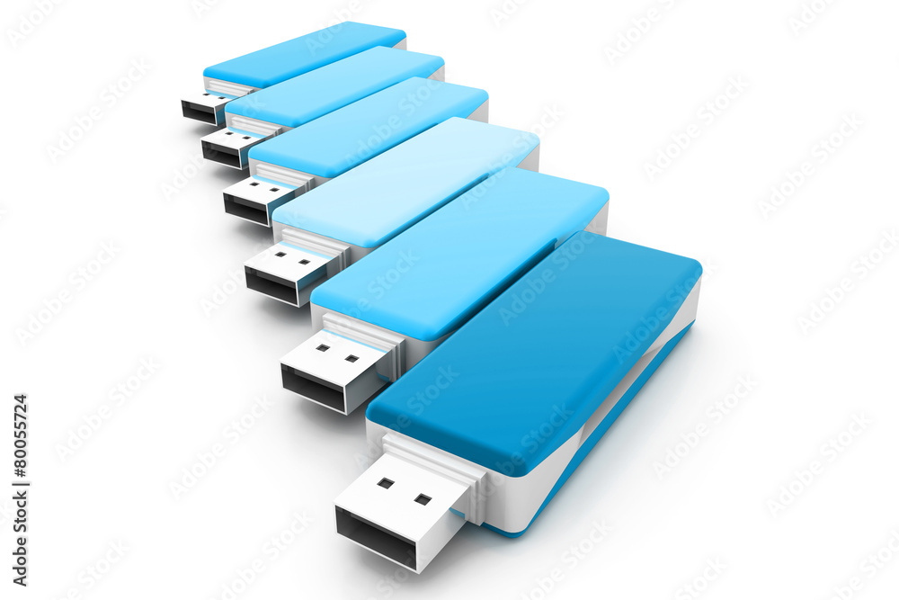 Fototapeta premium 3d USB flash drives