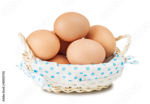 Fresh brown eggs