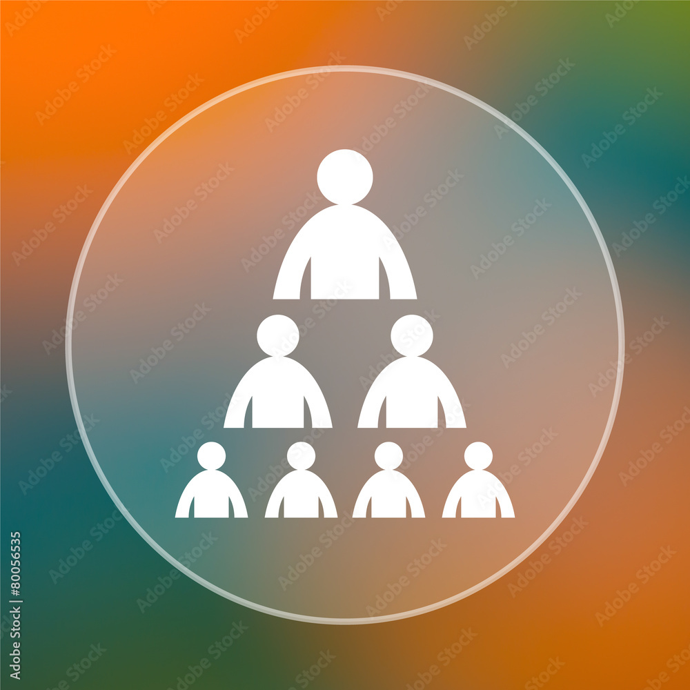 Organizational chart with people icon Organizational chart with people icon