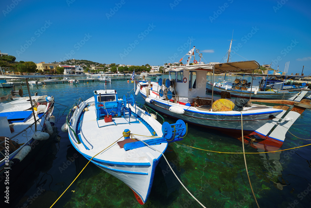Fishing boats on greek island