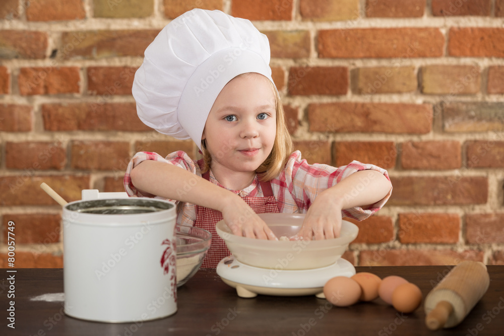 Happy little chef in the kitchen Happy little chef in the kitchen