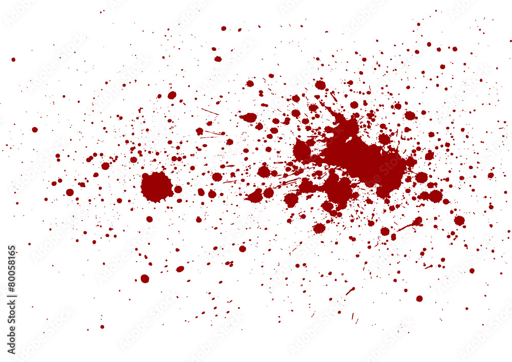 abstract splatter red color isolate - obrazy, fototapety, plakaty 