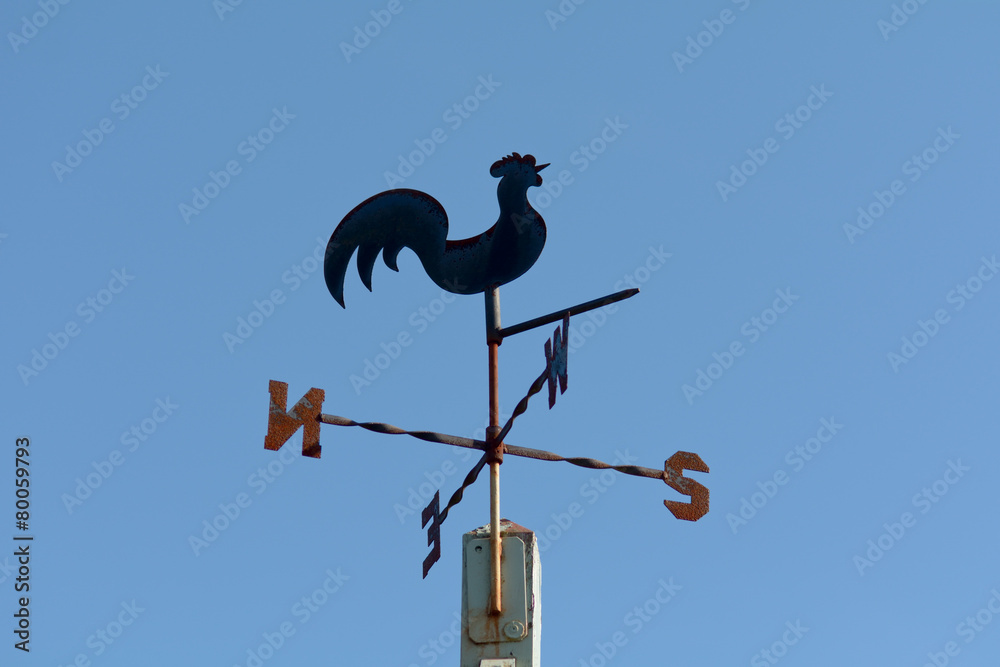 Weather vane on top of building Weather vane on top of building