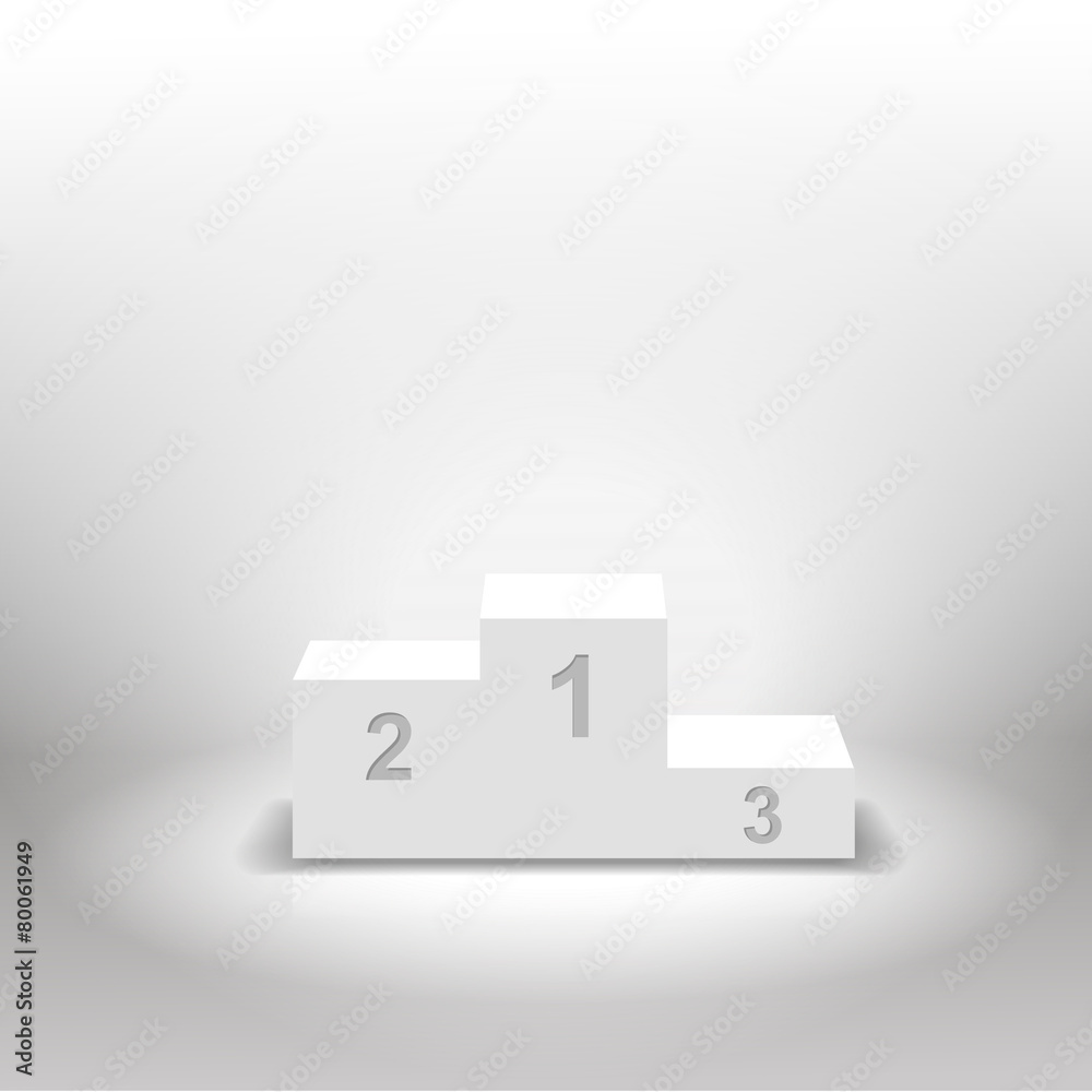 White winners podium for business concepts illustration White winners podium for business concepts illustration