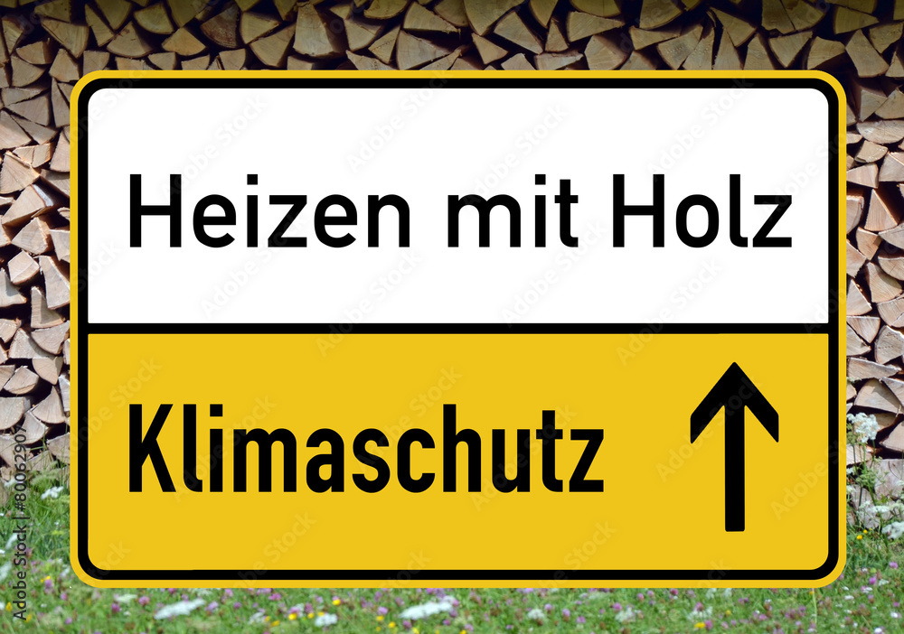 Obraz premium Heizen mit Holz 5