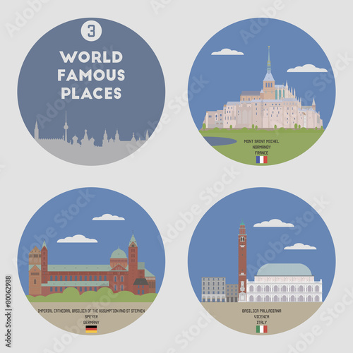 World famous places. Set 3