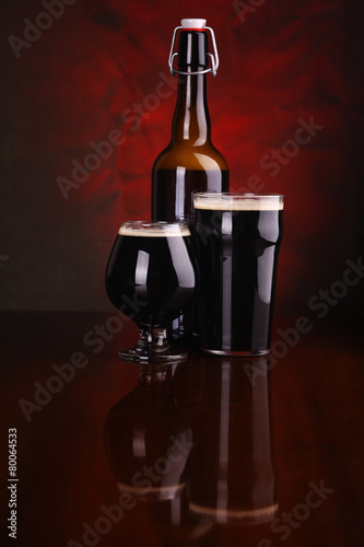 Dark stout beer photo