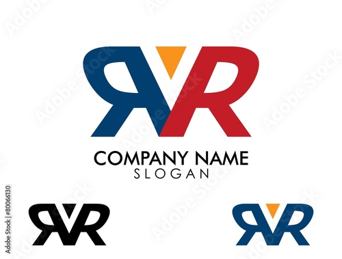 letter RR twin logo template photo