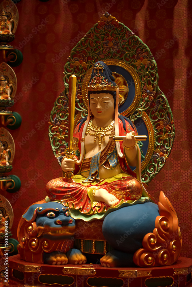 colorful statue of buddha