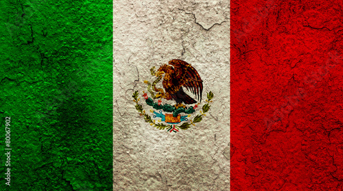 Dirty flag of Mexico painted