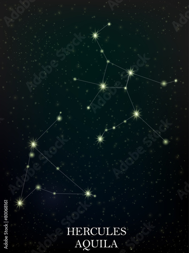 Hercules and Aquila constellation