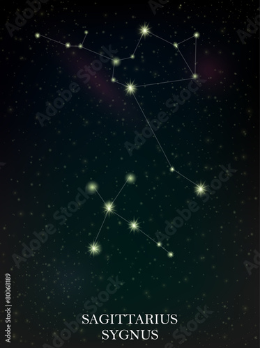 Sagittarius and Sygnus constellation